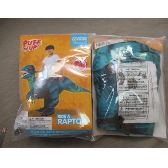 Ride a raptor inflatable Halloween kids' costume - Picture 3 of 3